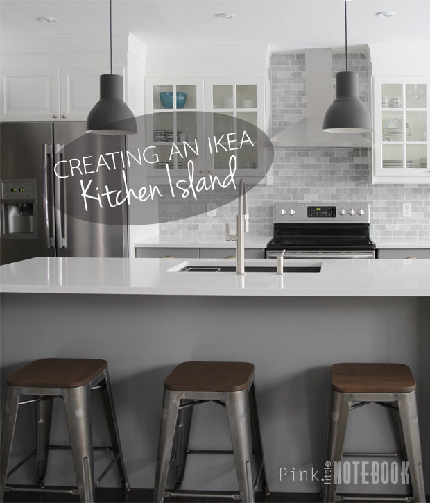 Creating An Ikea Kitchen Island Pink, Build Kitchen Island Ikea Cabinets