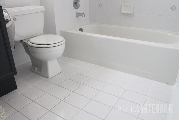 How To Freshen Up Your Grout Lines For, White Bathroom Floor Tile With Grey Grout