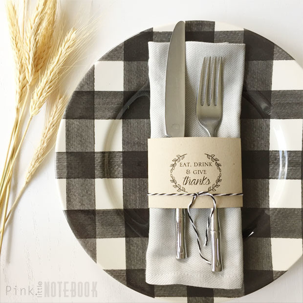 Thanksgiving Printable Napkin Rings Pink Little NotebookPink Little 