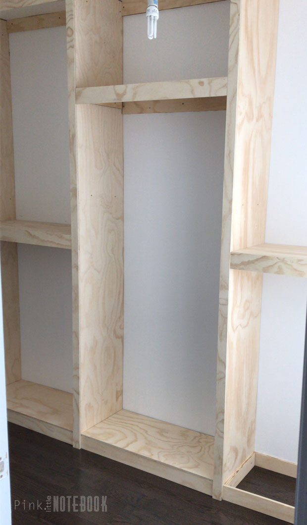 Installing Our Own Built In Closet, Building Closet Shelves Plywood Plans