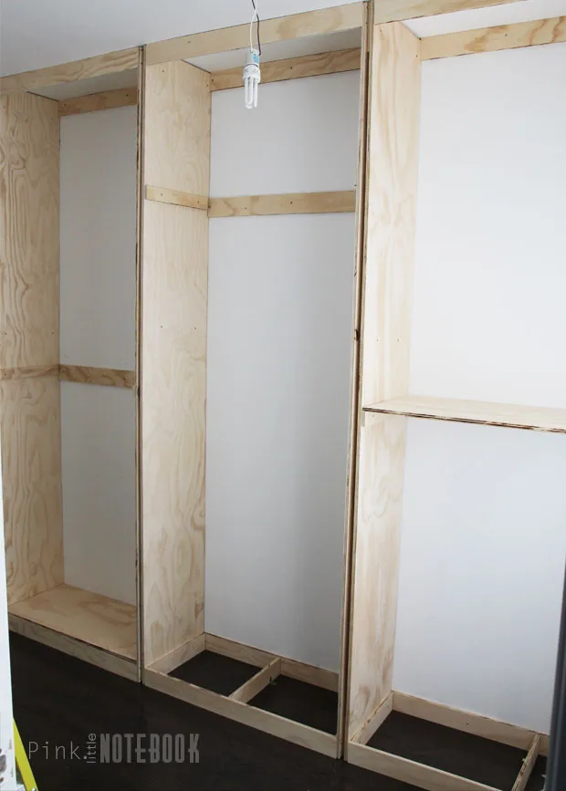 the start of the closet built-ins.