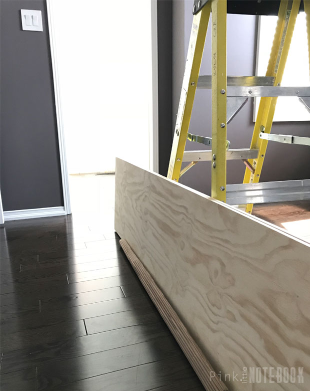 Wood built-ins for the closet.