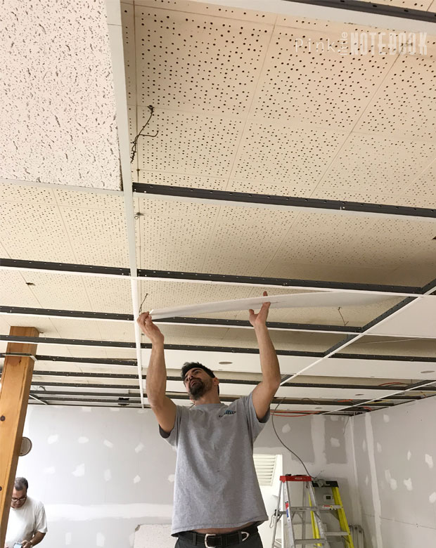 Diy How To Update Old Ceiling Tile, How To Replace Ceiling Tiles